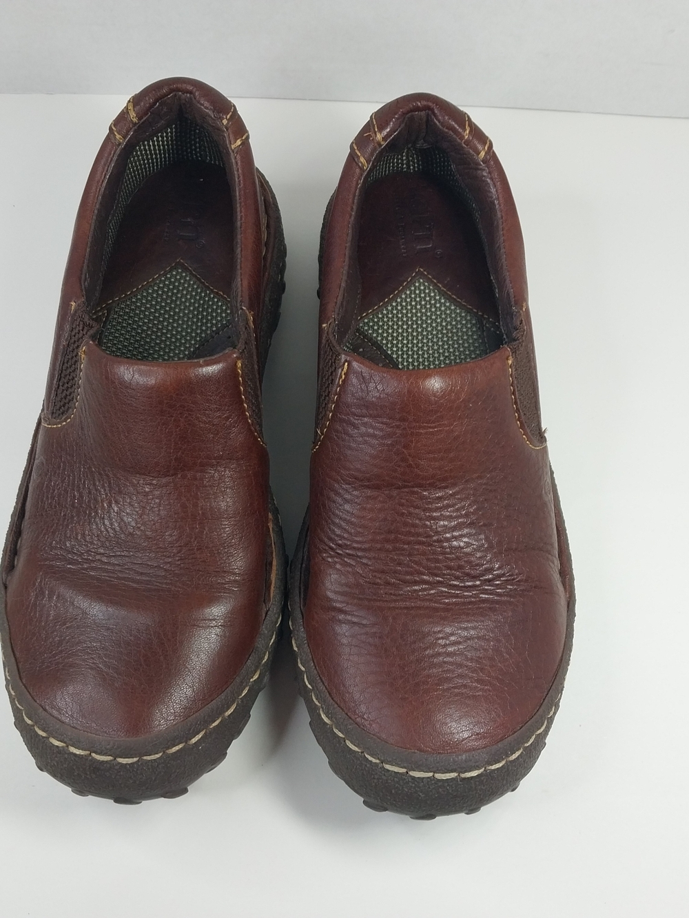 Born Shoes Womens Size 7 M Slip On Brown Leather Gorepore Granola Chic - Picture 3 of 12